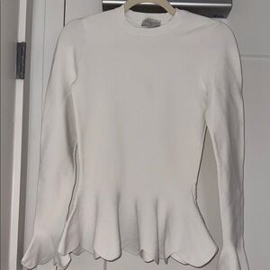 Ted Baker Elegant White Peplum Blouse